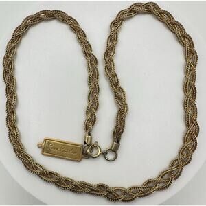 Pierre Cardin vintage 12kt gold filled braided foxtail chains 18” necklace 15g